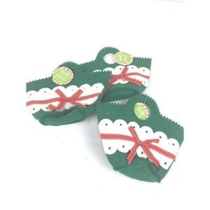 Lot of 3 Felt handled Christmas gift favor bag